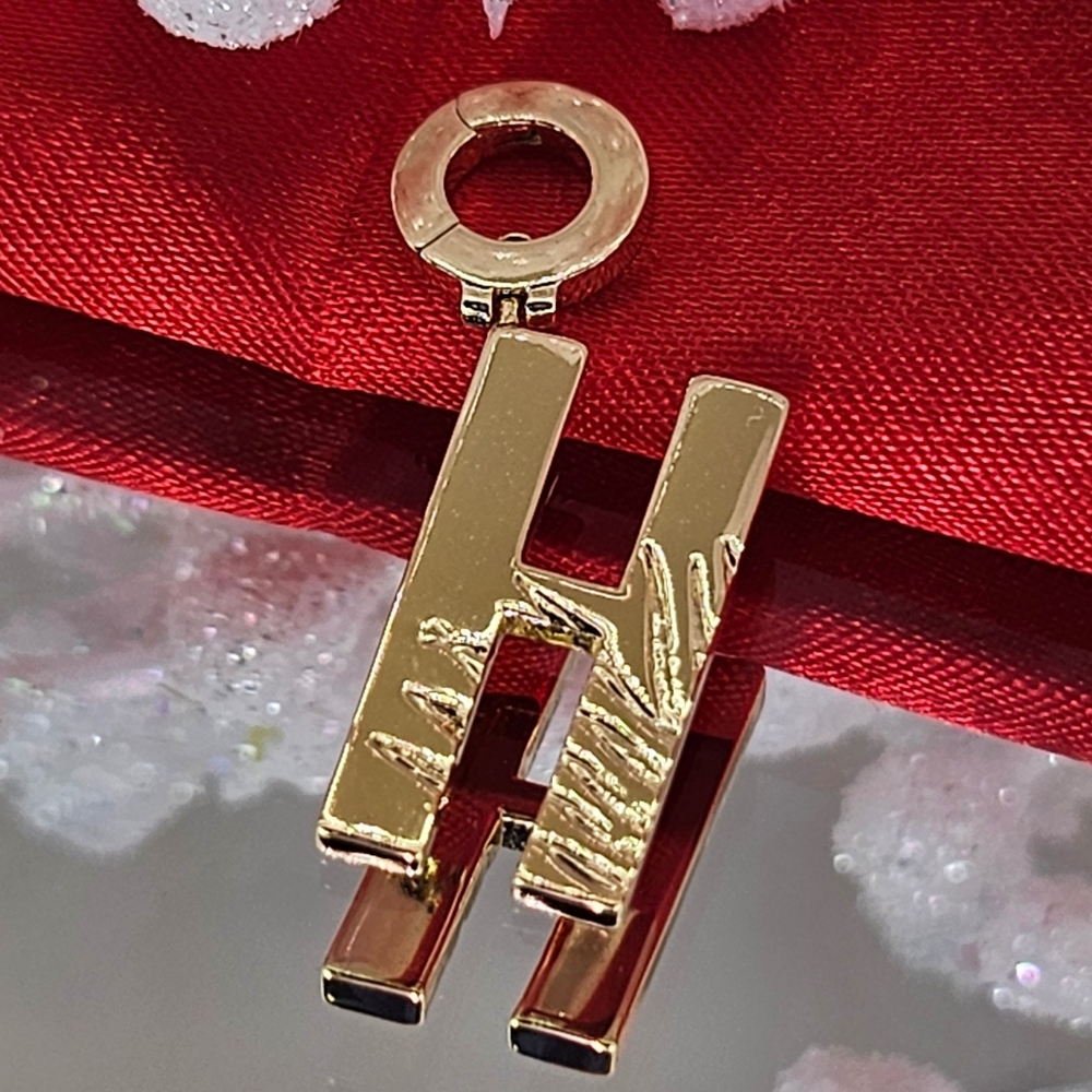 Gorjana Charm Gold "H" Parker 18k Gold Plated Classic Letter Initial Minimalist